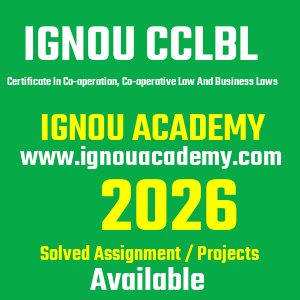IGNOU CCLBL SOLVED ASSIGNMENT 2026